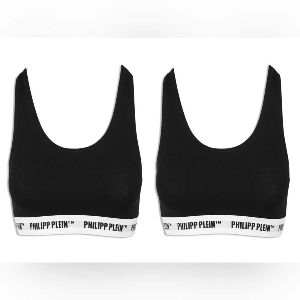 Philip Plein Women's Leisure Bra 2-Pack - Black - Large 🍁 BLACK FRIDAY SALE $39